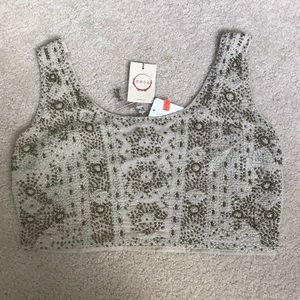 NWT Beaded crop top